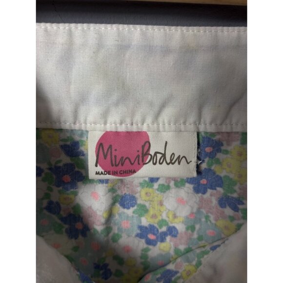 MINI BODEN Girls Kids Size 7-8 Sleeveless Floral Print One-Piece Jumpsuit Romper - Picture 4 of 5